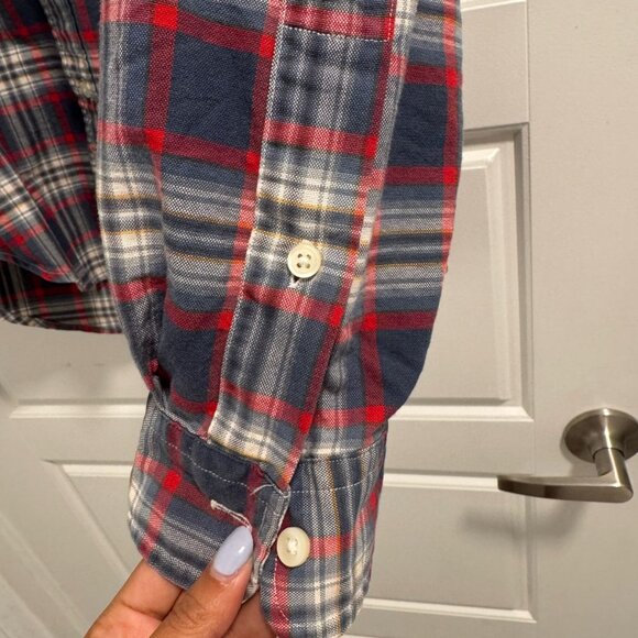 Polo Ralph Lauren Men’s Long Sleeve Plaid Shirt — Red & Gray | Size Medium - Picture 5 of 6